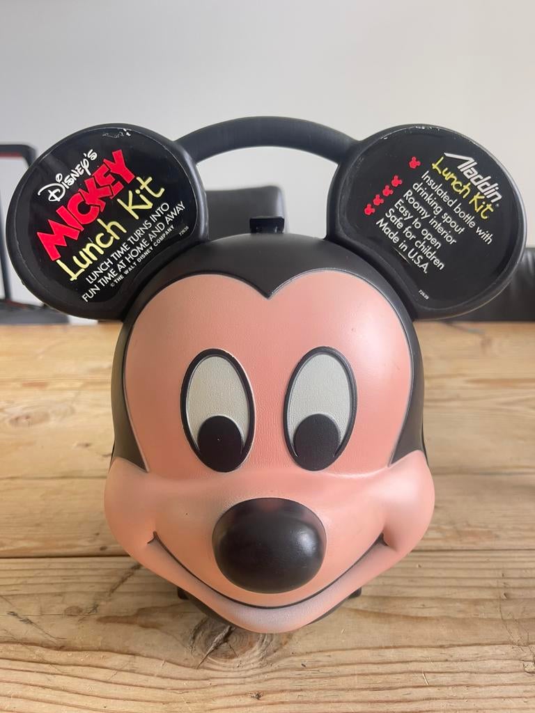 Grote mickey mouse kop lunch kit Aladdin USA jaren 80, Ophalen, Zo goed als nieuw