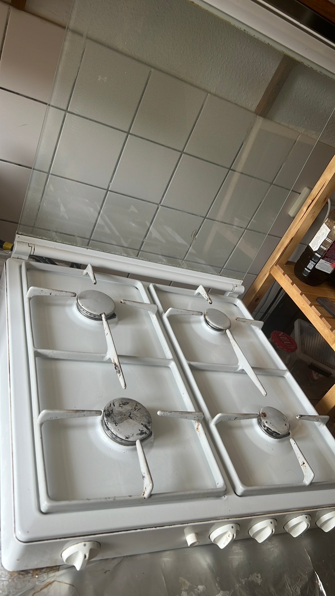 Fornuis gas, Witgoed en Apparatuur, Fornuizen, Minder dan 85 cm, Zo goed als nieuw, Gas, Vrijstaand