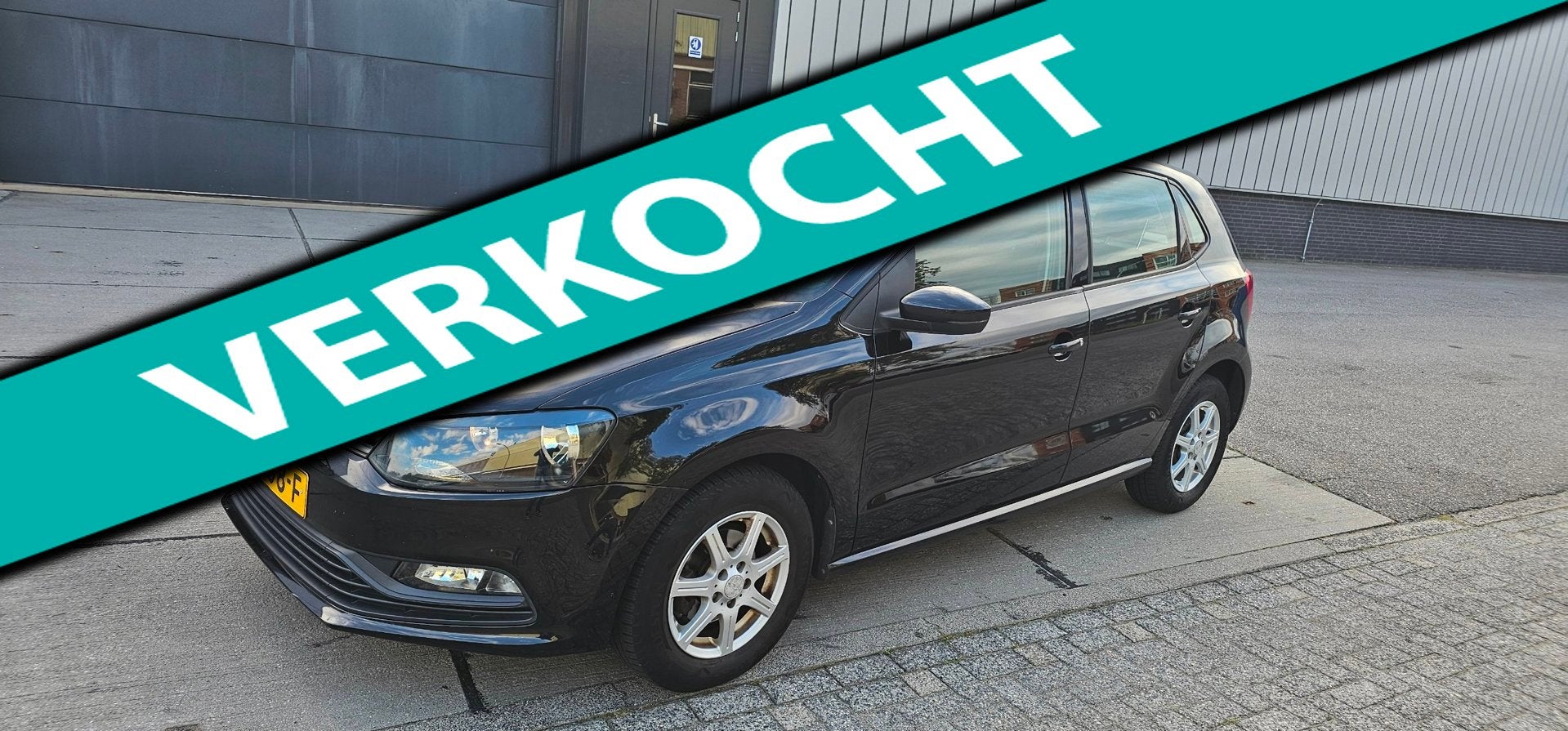 Volkswagen Polo 1.0 5drs airco lage kms, Auto's, Euro 6, 60 pk, Emergency brake assist, Zwart