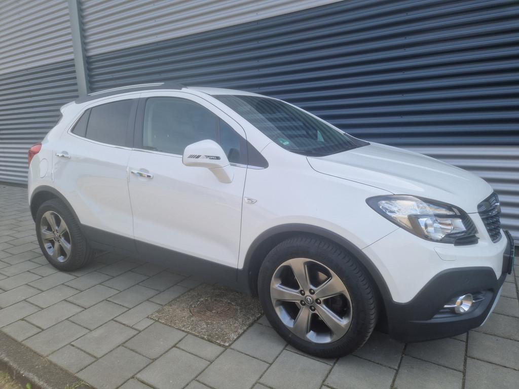 Opel Mokka 1.4 T Cosmo automaat, climatronic trekhaak pdc en, Auto's, Opel, Euro 5, 15 km/l, Gebruikt, Wit