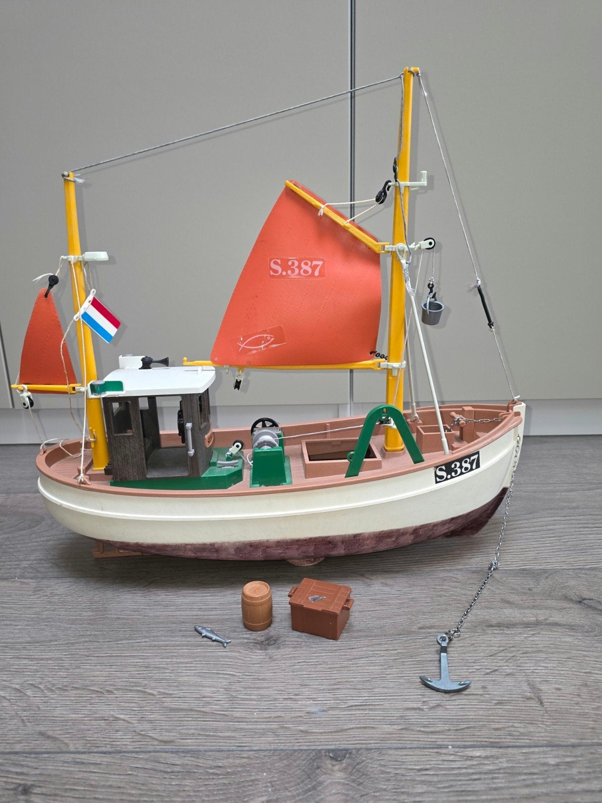 Vintage Playmobil 3551 Vissersboot (Incompleet), Ophalen, Gebruikt, Losse onderdelen, Boot/Schip