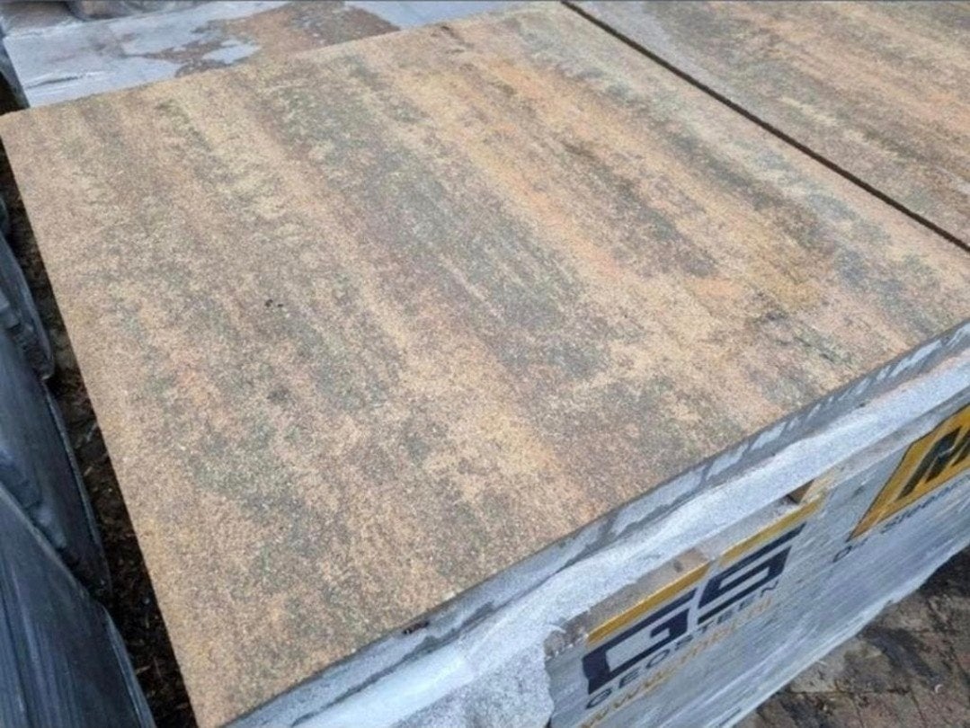 Terratops bont gekleurd 60x60x4,7 terrastegels s-partij, Nieuw, Ophalen of Verzenden, 10 m² of meer, Beton