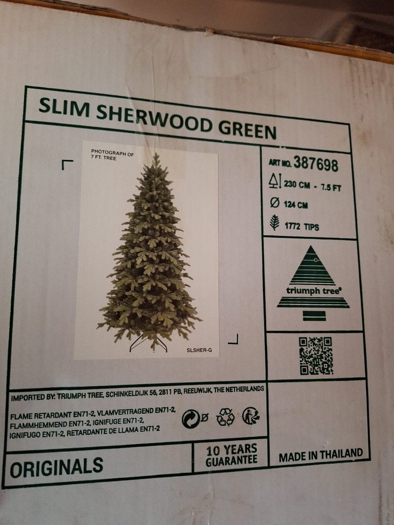 Triumph Tree Kerstboom Slim Sherwood Green, Ophalen, Zo goed als nieuw