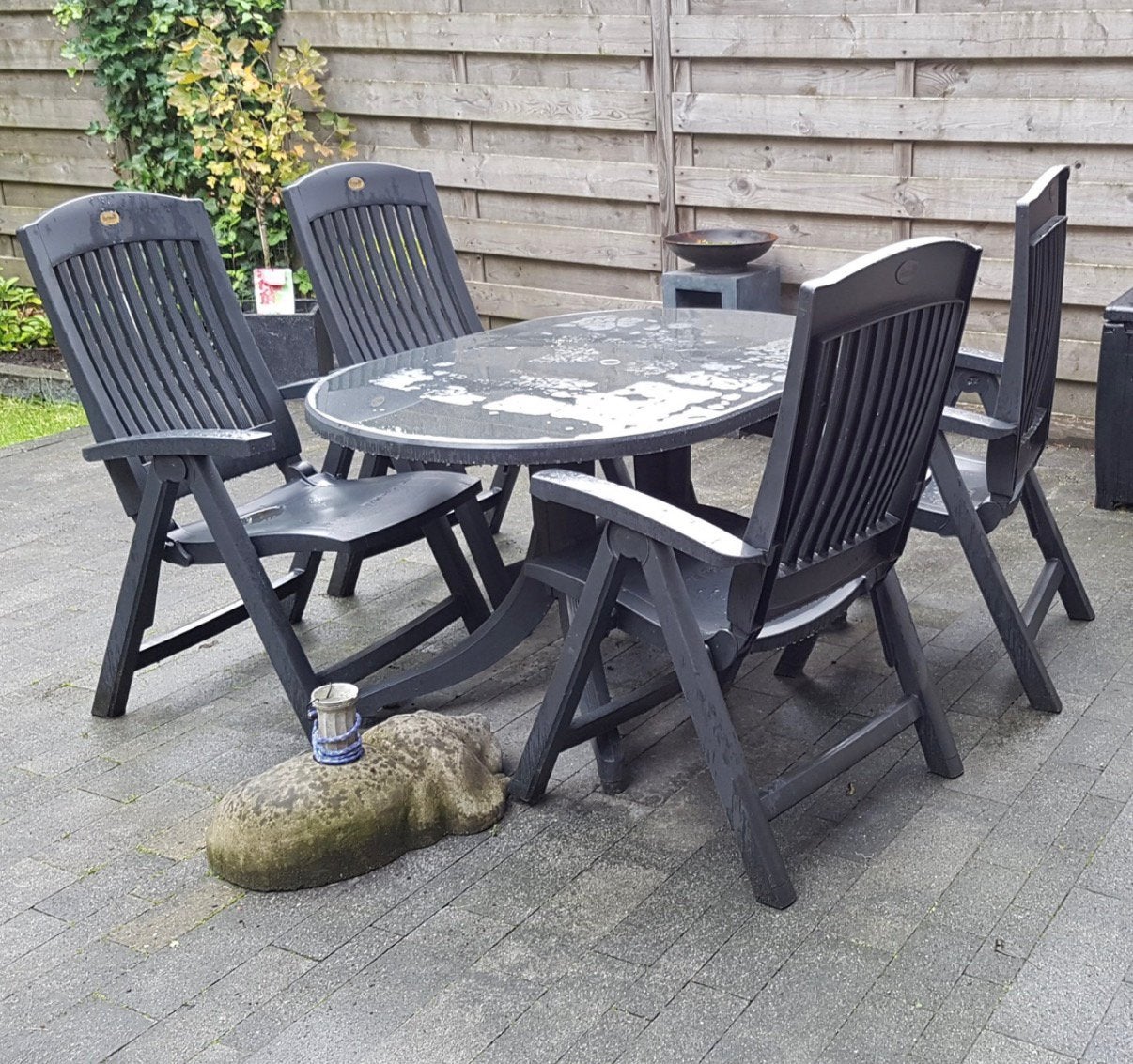 Hartman tuinset blauw, Ophalen, Gebruikt, Kunststof