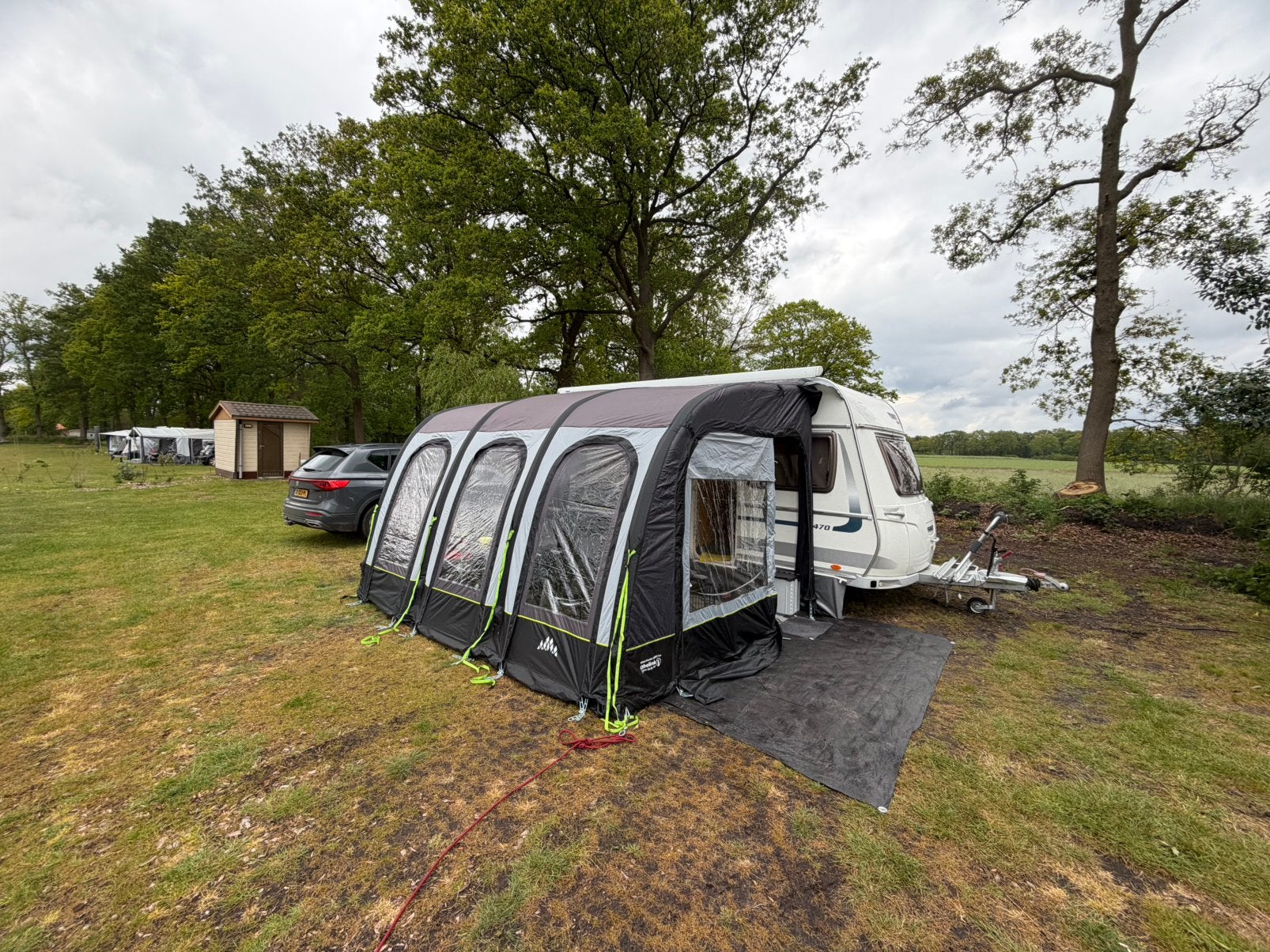 Voortent Obelink Viera easy air connect 380 (3 meter diep), Ophalen