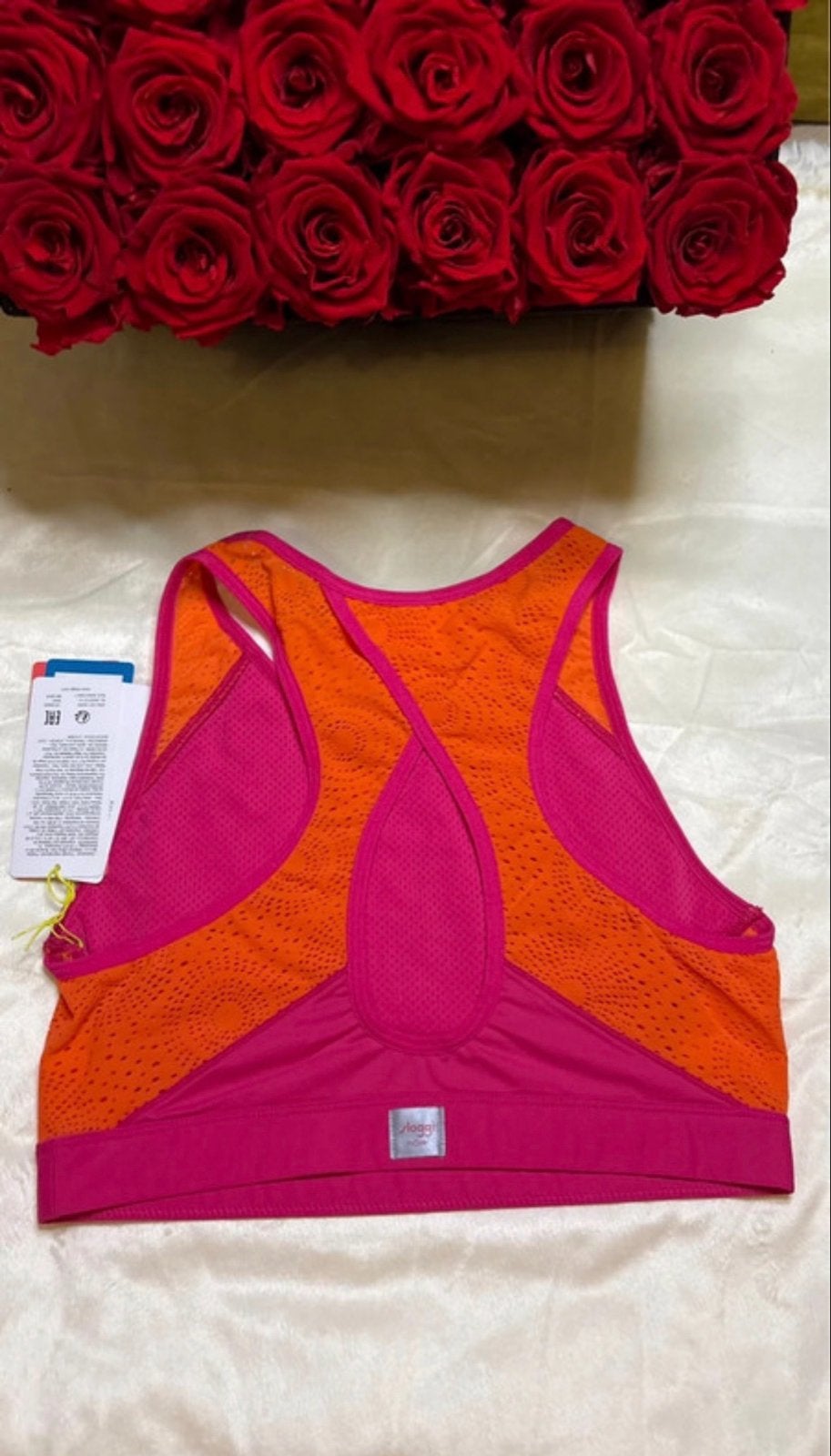 Sloggi sportbeha maat S roze/oranje, Kleding | Dames, Sportkleding, Verzenden, Nieuw, Fitness of Aerobics, Roze