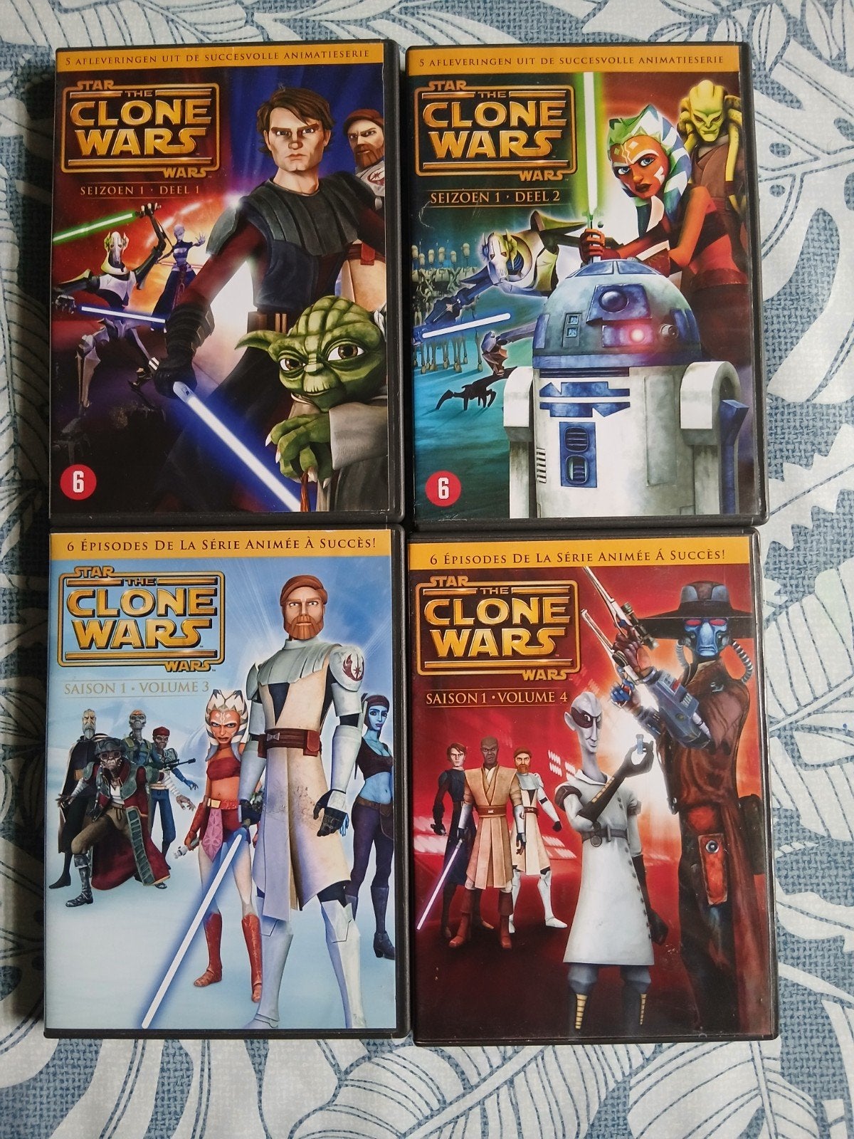Star Wars Clone Wars seizoen 1 deel 1 t/m 4, Cd's en Dvd's, Gebruikt, Amerikaans, Nederlands, Overige typen