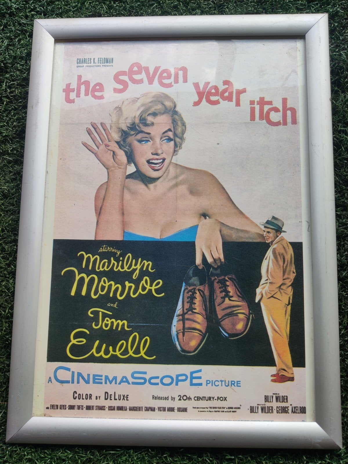 Vintage Filmposter "The Seven Year Itch" Marilyn Monroe, Verzamelen, Posters, Met lijst, Ophalen of Verzenden, A1 t/m A3, Film en Tv