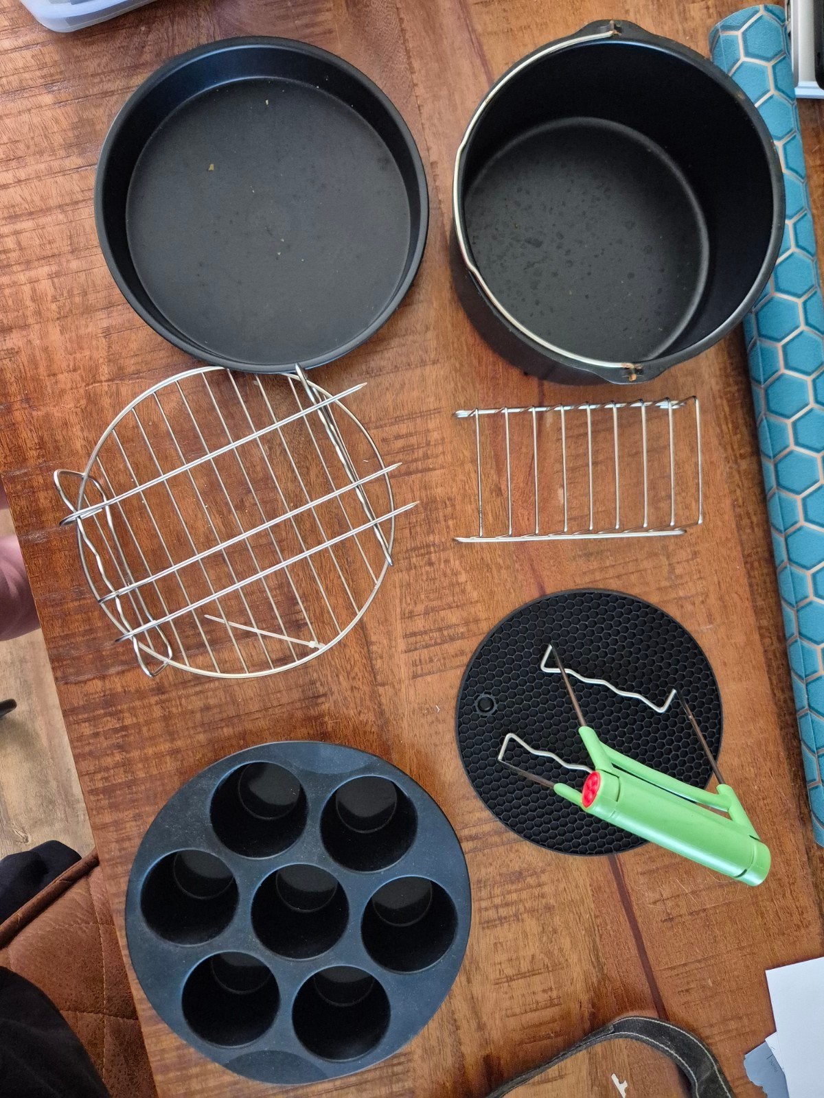Airfryer Accessoires Set - Bakvorm, Grillrek, Muffinvorm, Ophalen of Verzenden, Nieuw