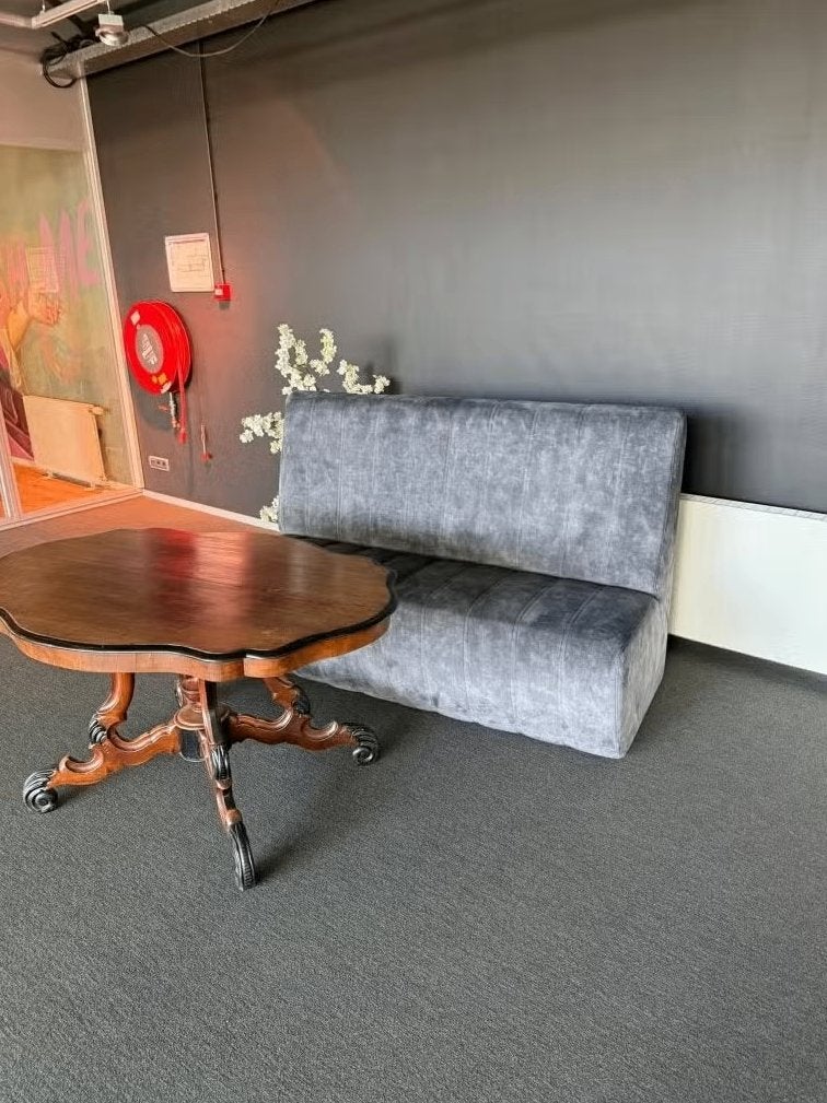Eetkamerbank Salonbank Antraciet (170 cm), Ophalen, Minder dan 75 cm, 150 tot 200 cm, Tweepersoons
