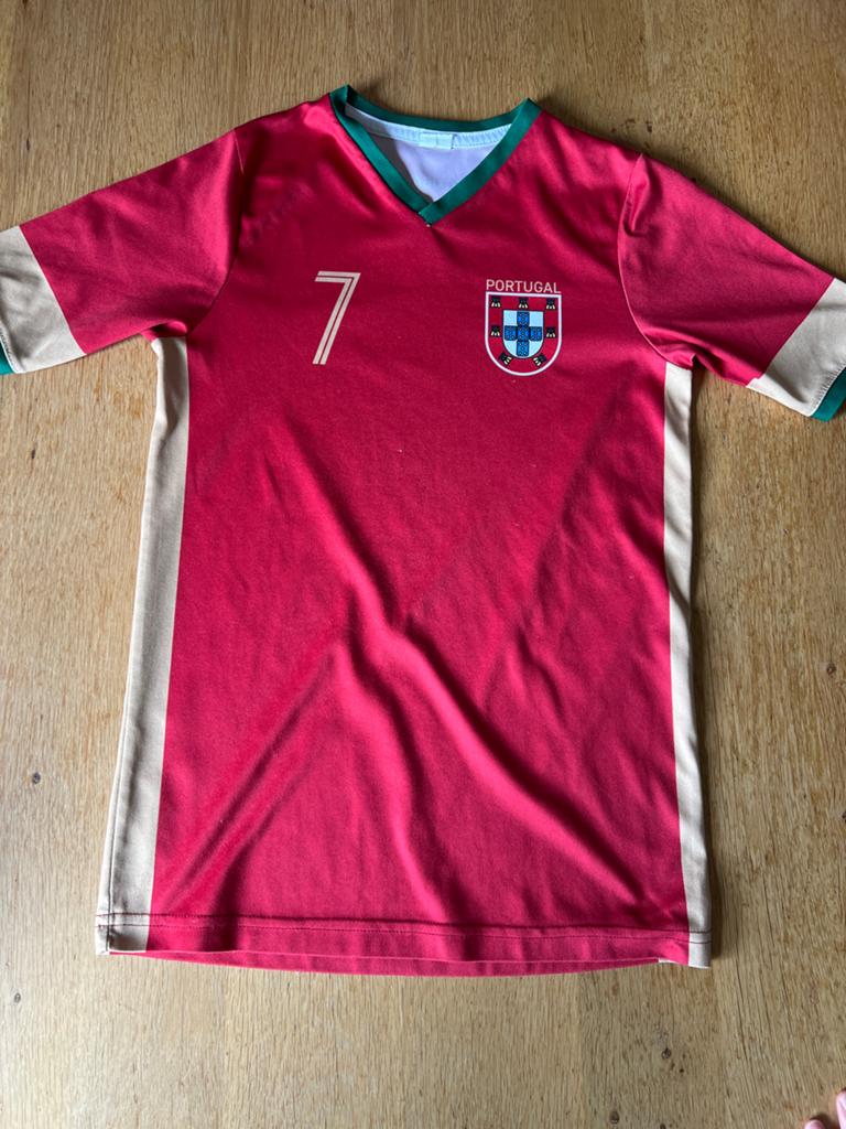 Ronaldo Portugal voetbalshirt maat 140, Maat XS of kleiner, Ophalen of Verzenden, Gebruikt, Shirt