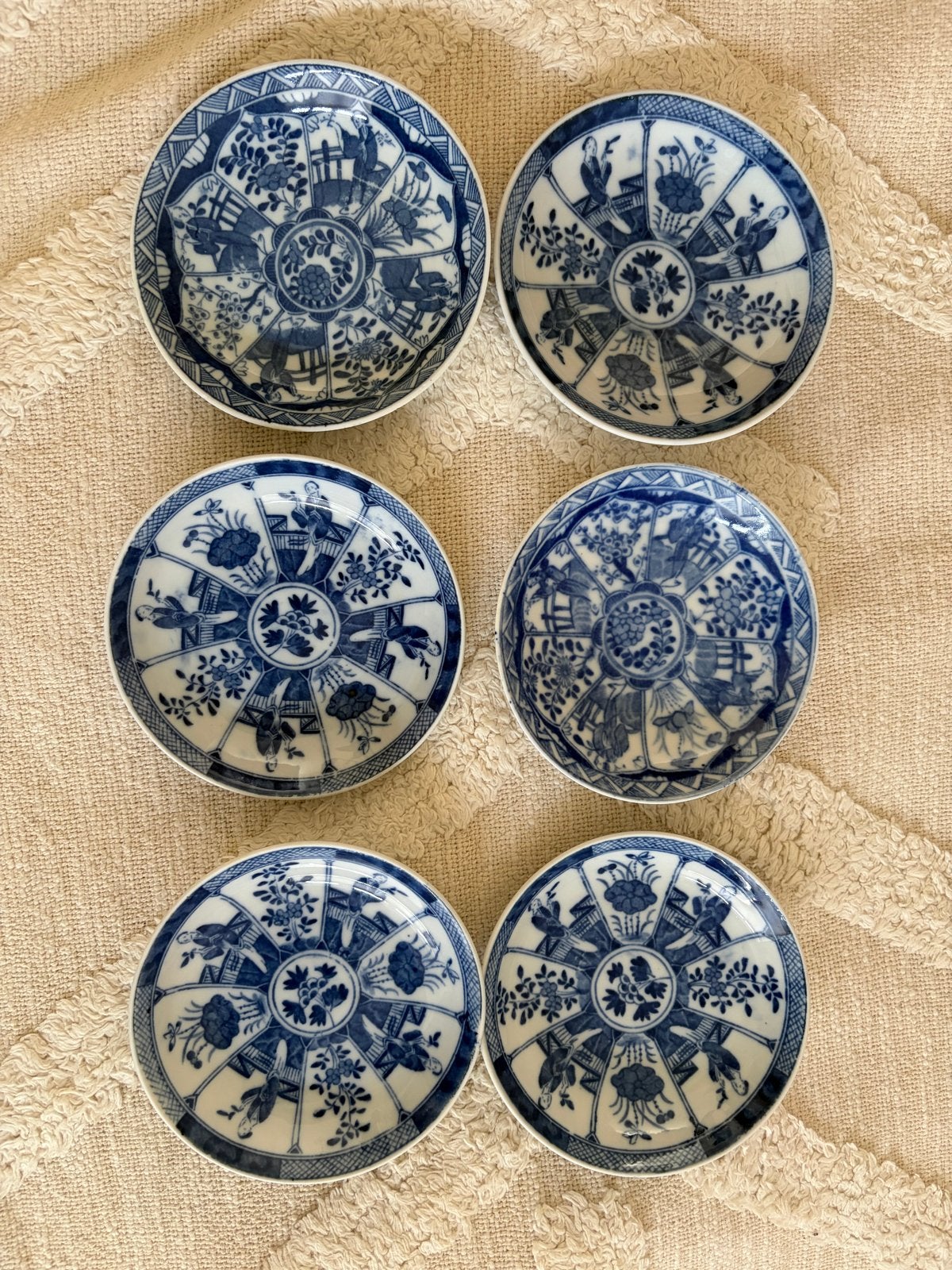 Set van 6 Mosa blauw-witte porseleinen schotels, Ophalen