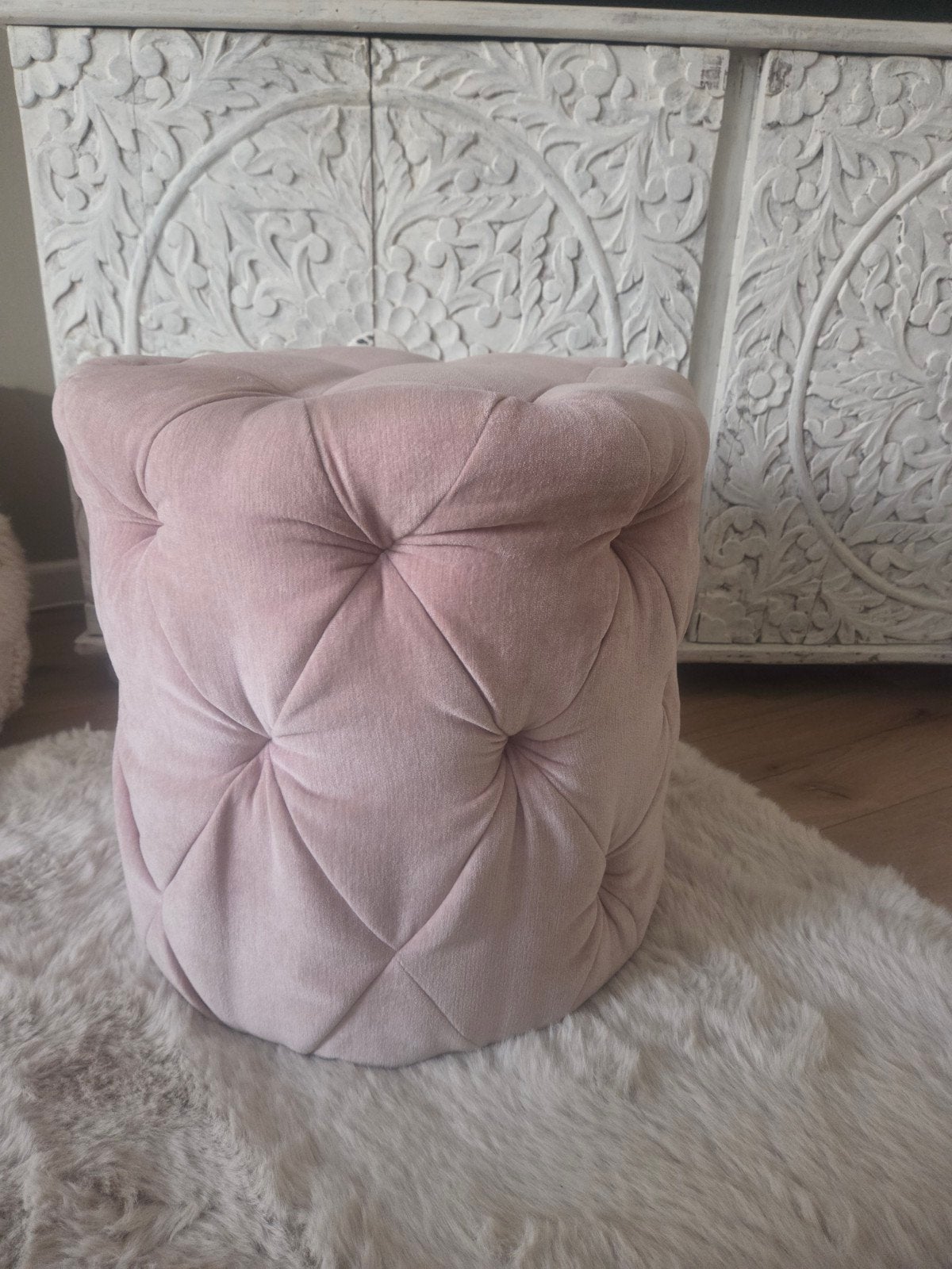 riviera maison poef roze, Minder dan 50 cm, Riviera maison, Rond, Minder dan 50 cm
