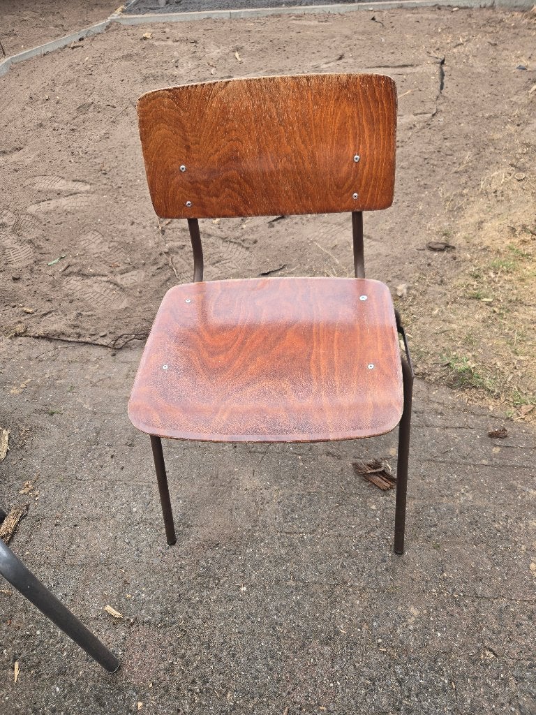 stoel, Huis en Inrichting, Gebruikt, Ophalen of Verzenden, Authentieke schoolstoel, Hout