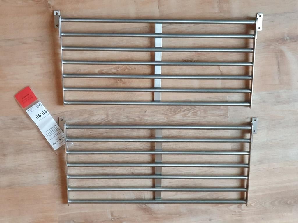 IKEA KUNGSFORS Wandrooster RVS - 2 stuks, Ophalen of Verzenden, Zo goed als nieuw