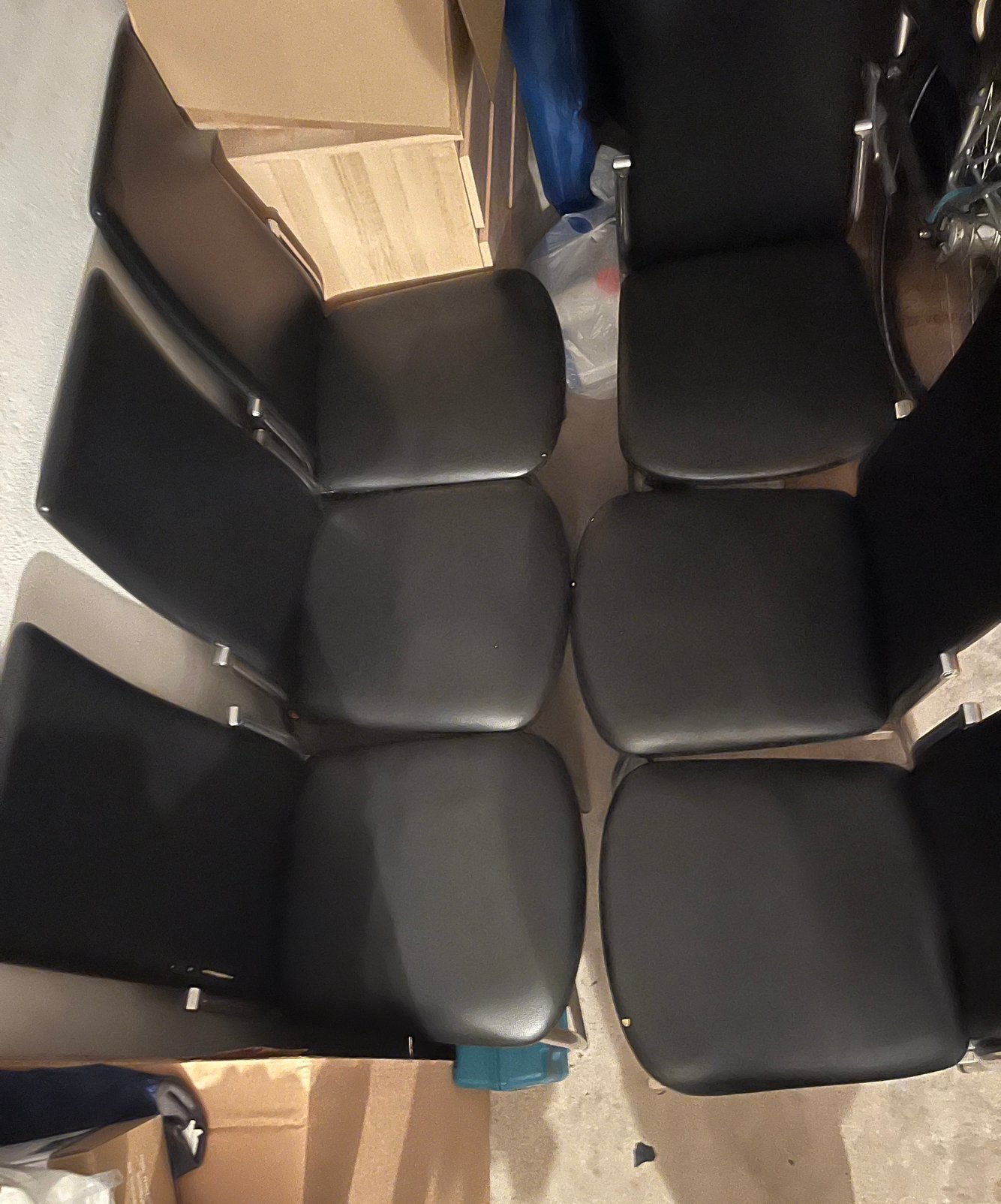 Leather chair, Ophalen, Gebruikt, Zwart, Vijf, Zes of meer stoelen
