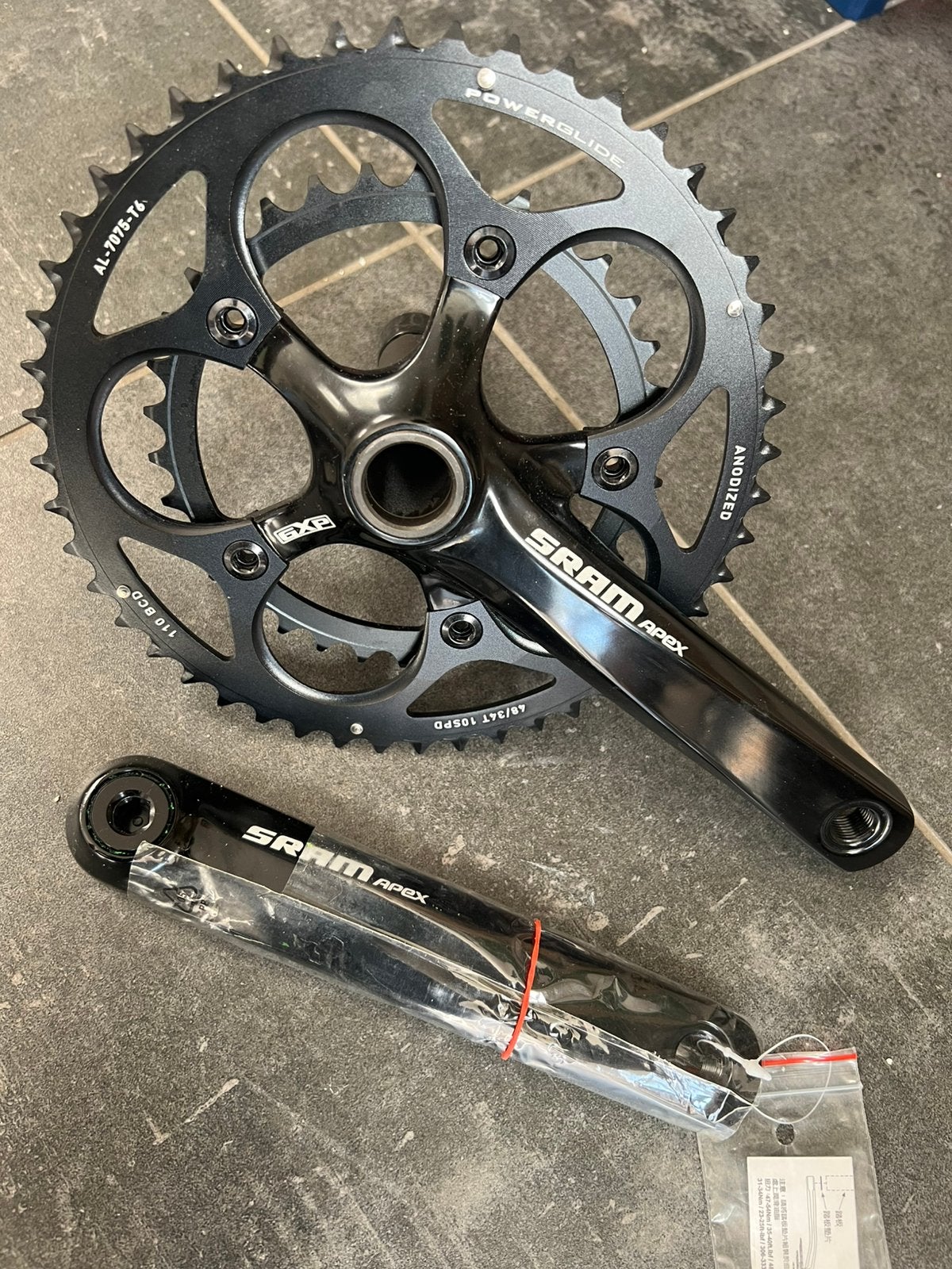 Sram Apex crankstel 172,5 mm 48 34 T 10 speed gxp, Ophalen of Verzenden, Zo goed als nieuw