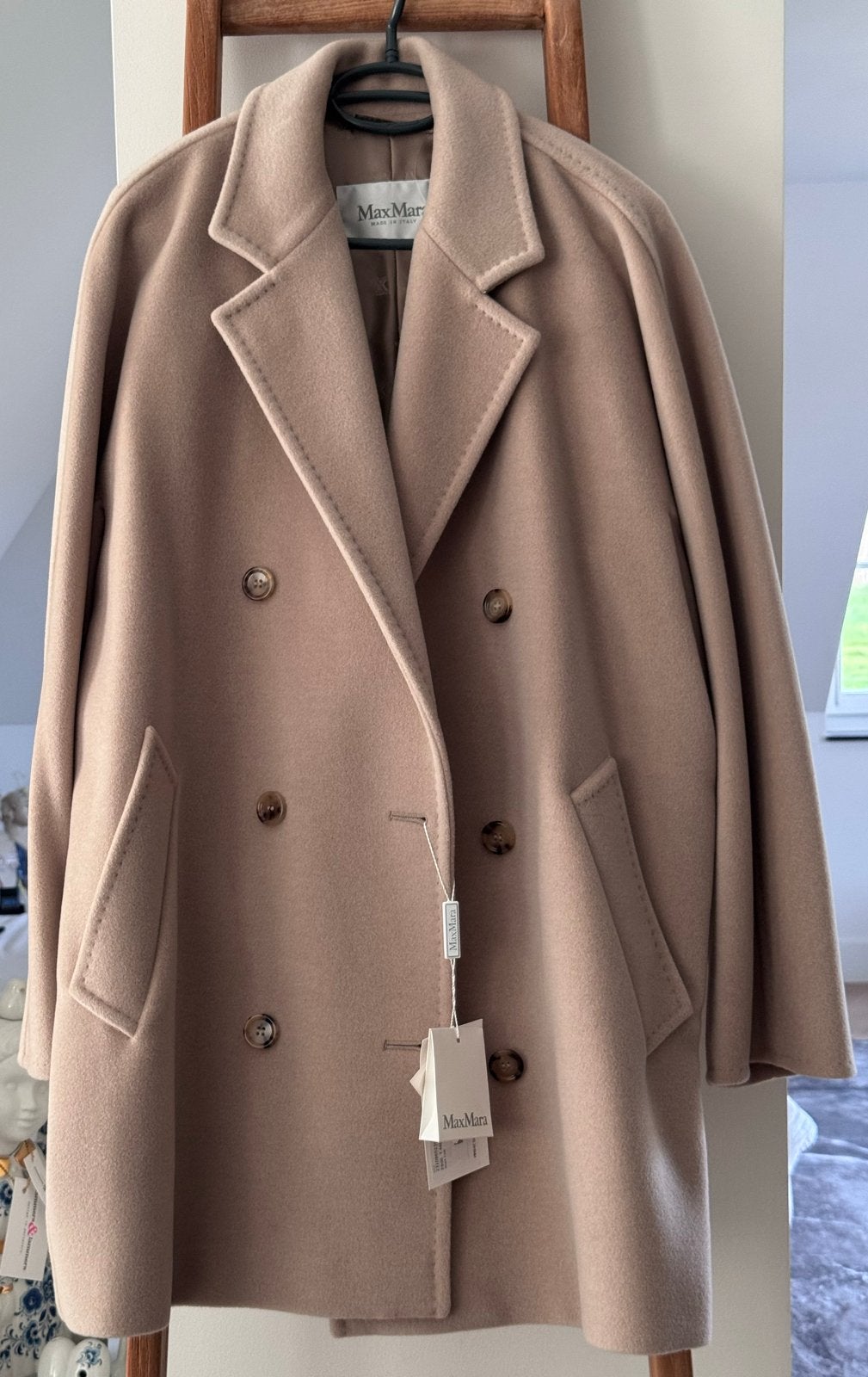 Max Mara Rebus Camel Jas - Nieuw met labels, Kleding | Dames, Verzenden, Nieuw, Maat 42/44 (L), Bruin