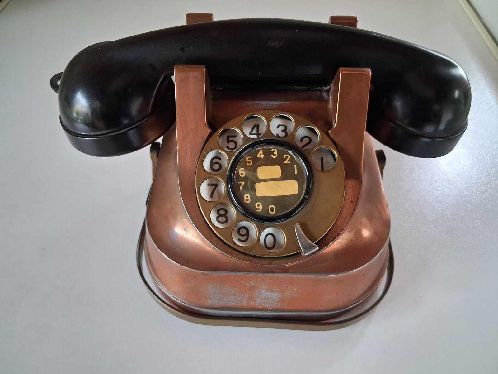 telefoon, Ophalen, Gebruikt, Met draaischijf