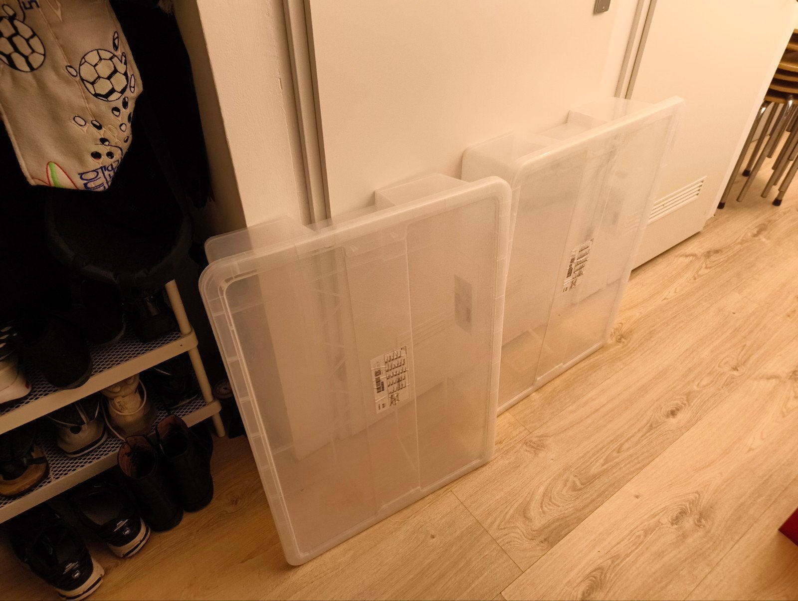gratis ophalen: SAMLA IKEA onder bed opbergboxen, Ophalen, Kunststof, Gebruikt, 100 tot 150 cm