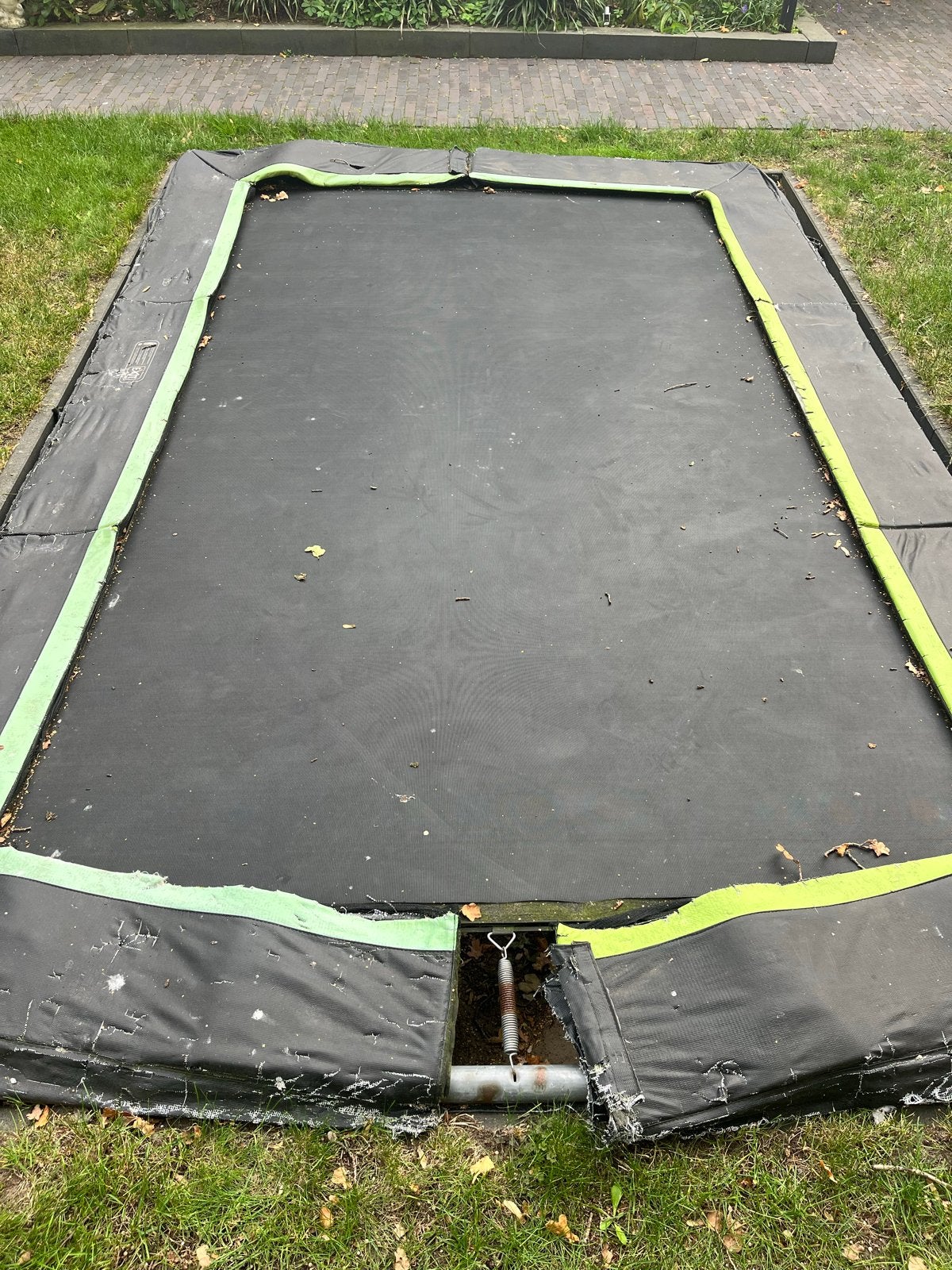 Exit Inground Trampoline 240x370, Kinderen en Baby's, Ophalen, Gebruikt