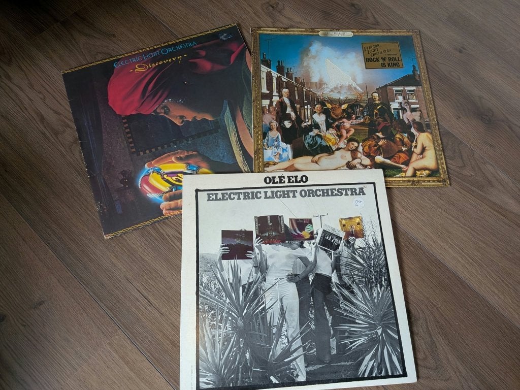 ELO - 3 LP's (Discovery, Secret Messages, Olé ELO), Ophalen, LP, Gebruikt, 12 inch