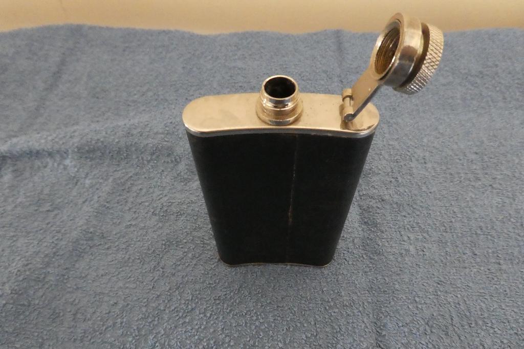 Heupfles / veldfles / drinkflacon / zakflacon 4oz in RVS, Ophalen of Verzenden, Zo goed als nieuw