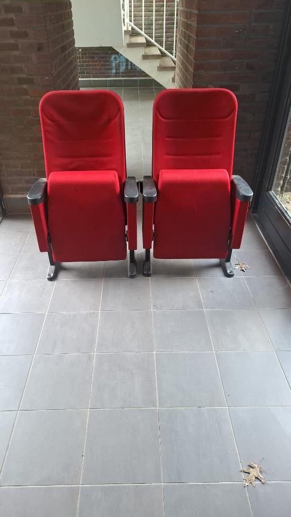 Bioscoopstoelen, Huis en Inrichting, Stoelen, Ophalen, Stof, Gebruikt, Twee