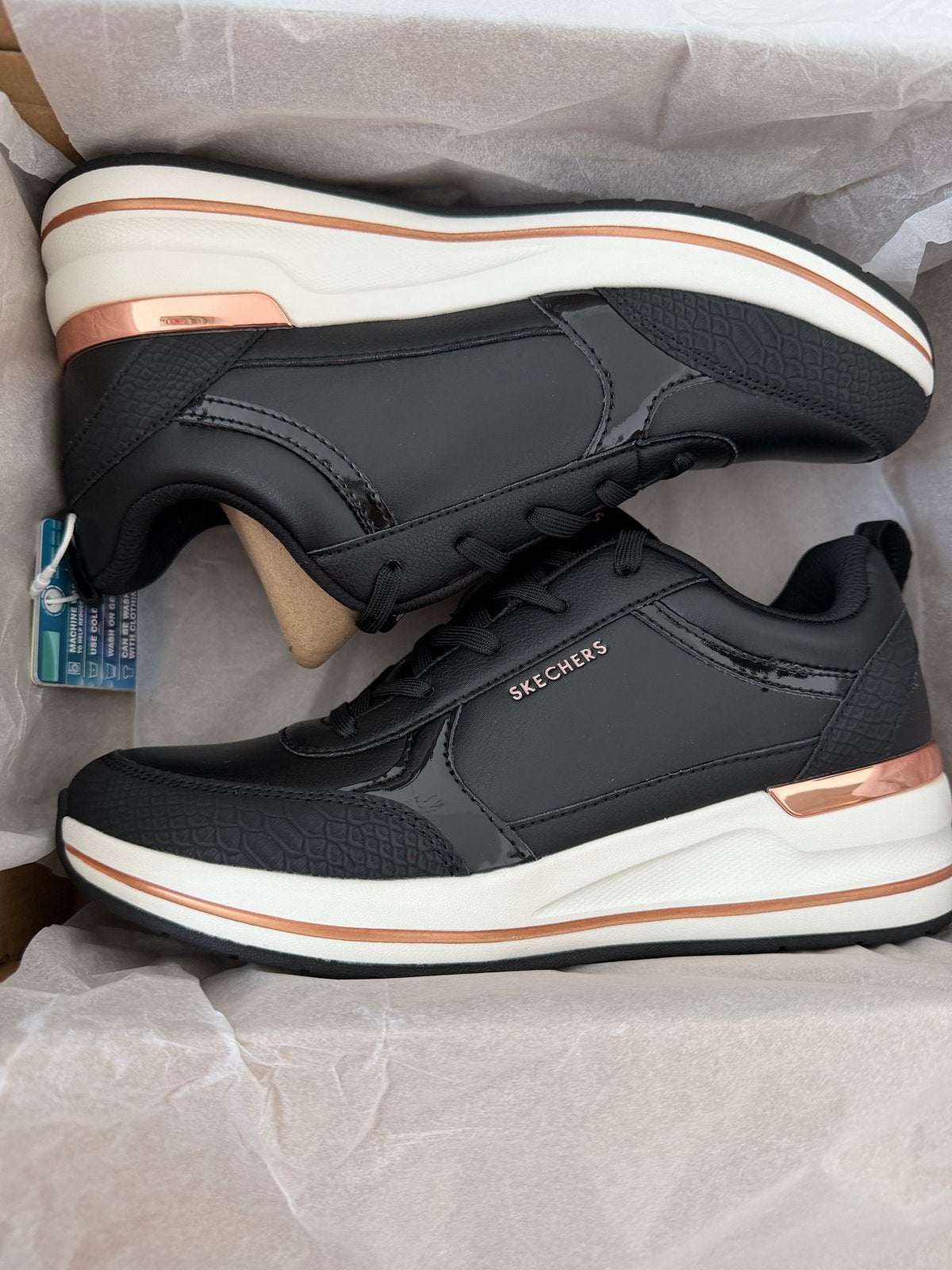 Skechers Billion 2 Fine Shine dames sneakers maat 39 nieuw, Ophalen of Verzenden, Nieuw, Zwart, Sneakers of Gympen