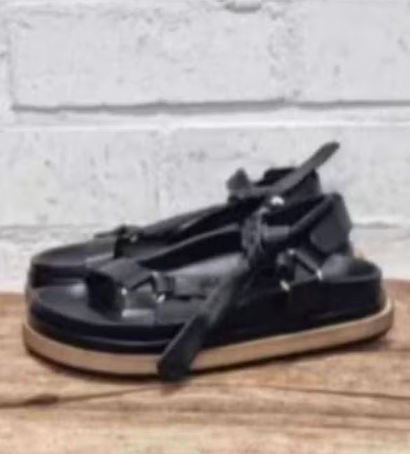 Alohas - Prachtige leren sandalen maat 41 - Nieuw €140, Verzenden, Zwart, Nieuw, Alohas