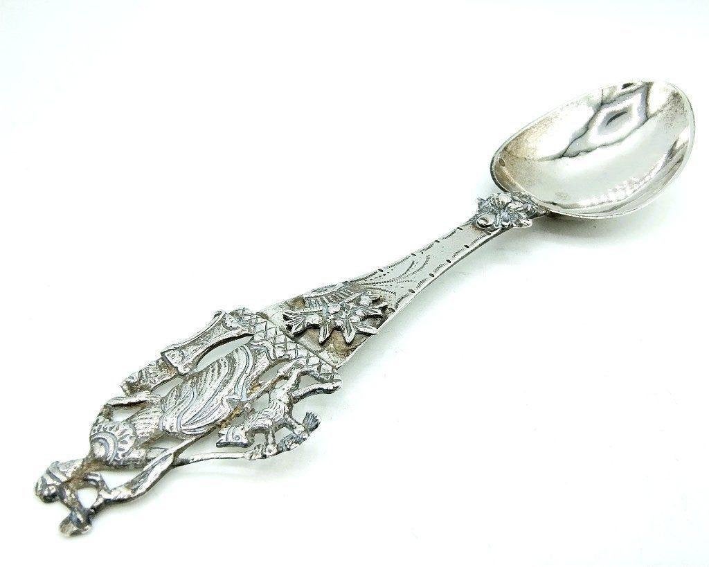 Zilveren geboortelepel, J.P. Fennema, Bolsward, 1848, Verzenden, Zilver