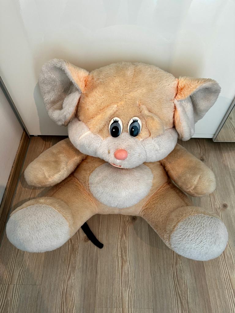 Grote knuffel muis - Zacht en lief, Kinderen en Baby's, Speelgoed | Knuffels en Pluche, Muis, Gebruikt, Ophalen of Verzenden, Beige