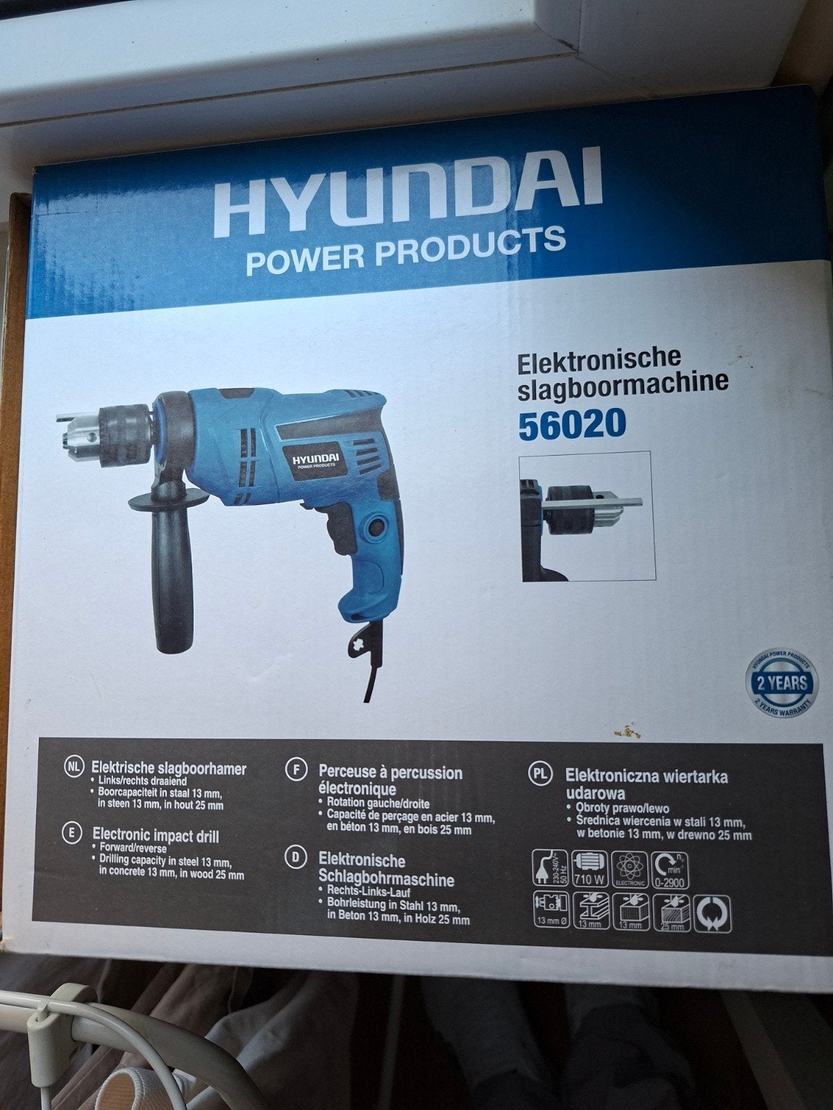Hyundai Elektronische Slagboormachine 56020, Boormachine, 600 watt of meer, Nieuw, Ophalen of Verzenden