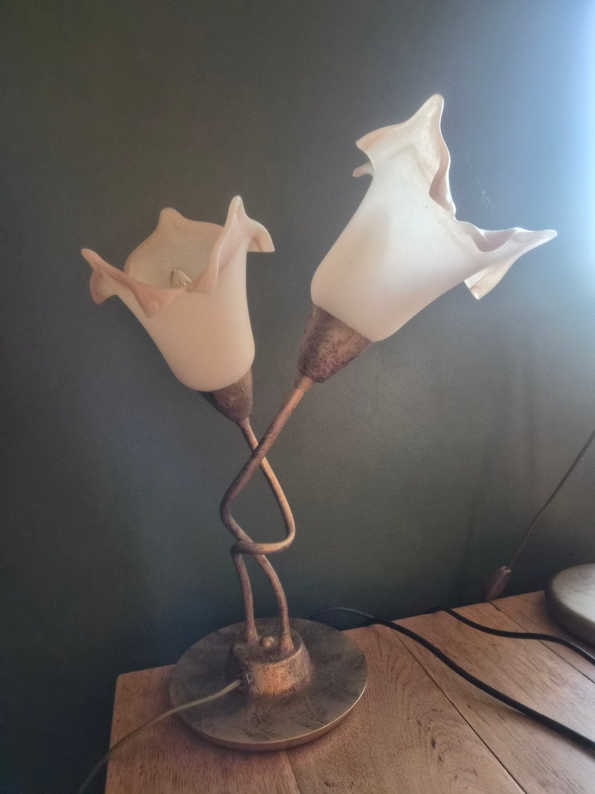Vintage bloem lamp, Ophalen, Vintage
