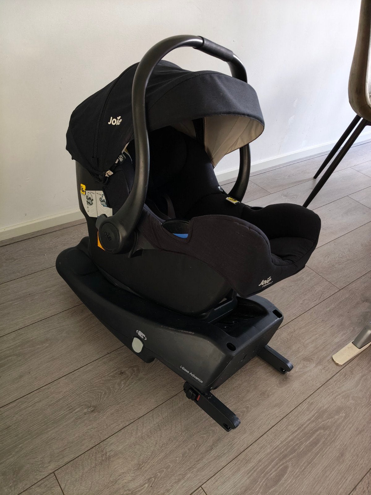 Joie i-Gemm 2 i-Size autostoel met i-Base Advance, Zijbescherming, Zo goed als nieuw, Isofix, 0 t/m 13 kg