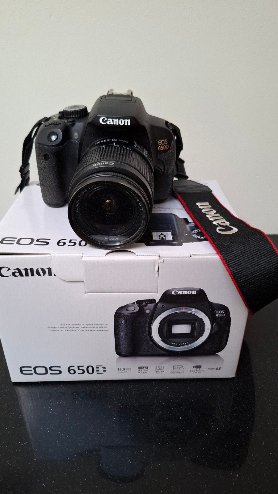 Canon EOS 650D Spiegelreflexcamera met 18-55mm lens en tas, Audio, Tv en Foto, Fotocamera's Digitaal, Gebruikt, Spiegelreflex