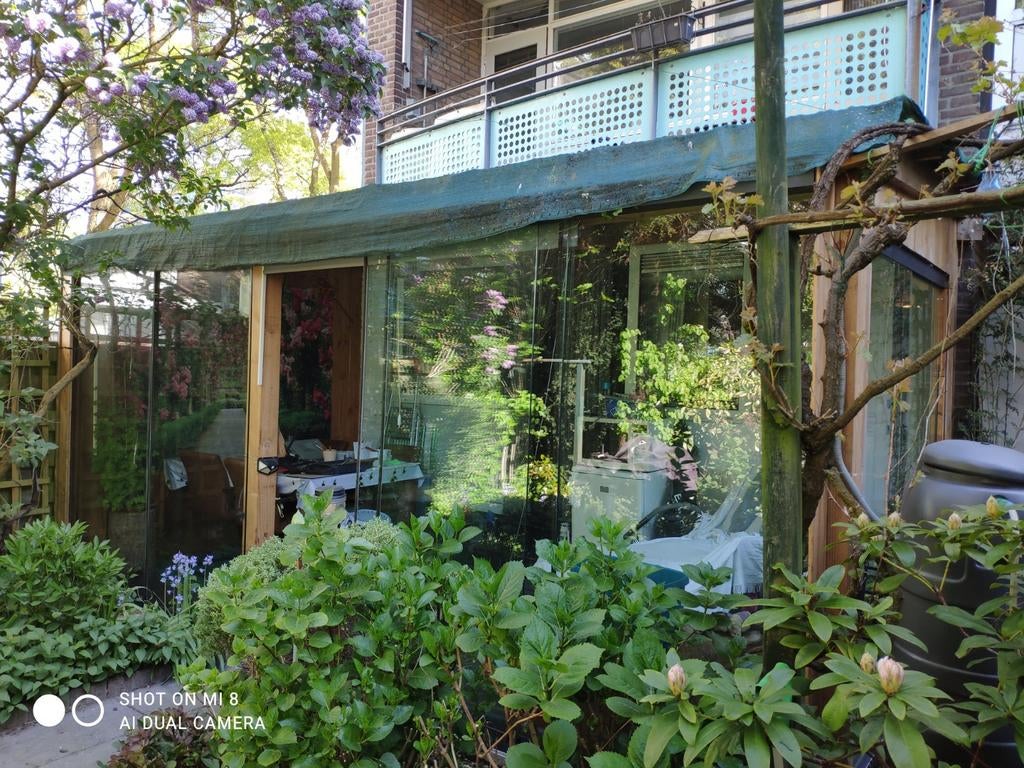 Prachtige veranda met glazen schuifwand., Tuin en Terras, Overige Tuin en Terras, Ophalen, Zo goed als nieuw