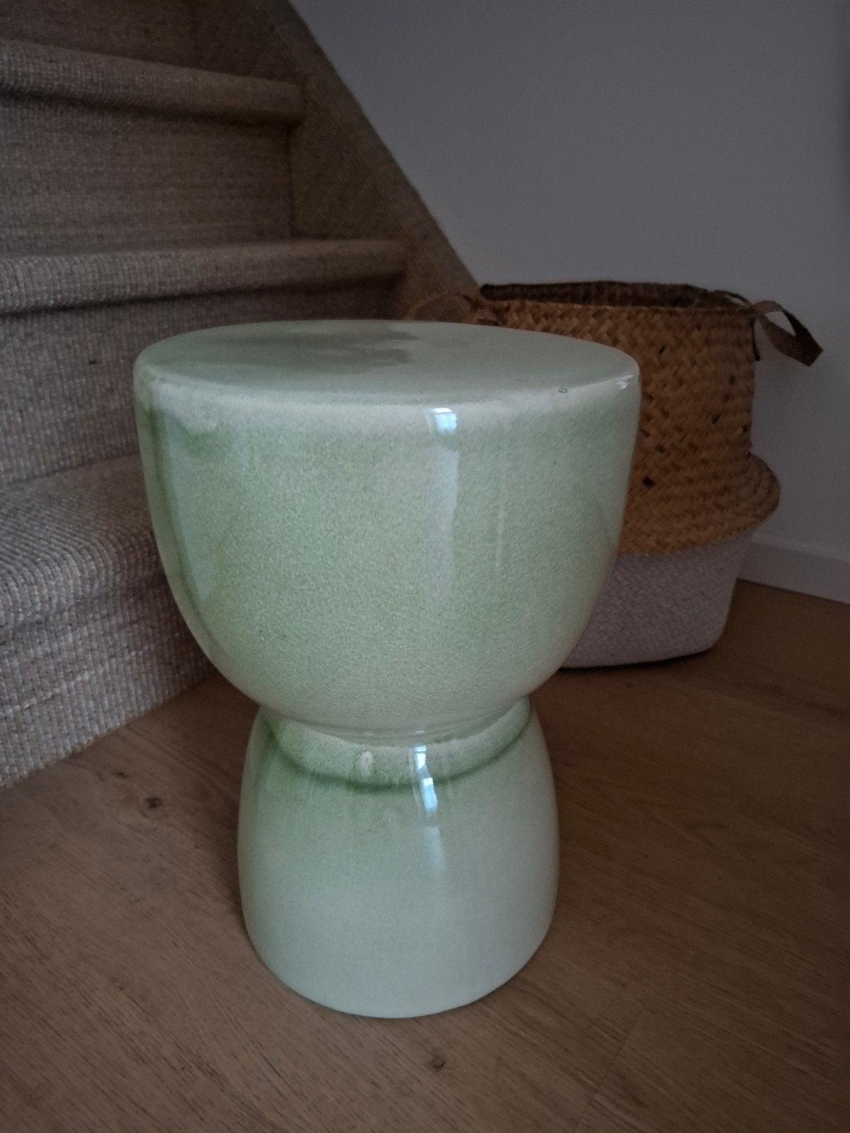 Mica bijzettafel keramiek, Ophalen, Minder dan 55 cm, Rond, Zo goed als nieuw