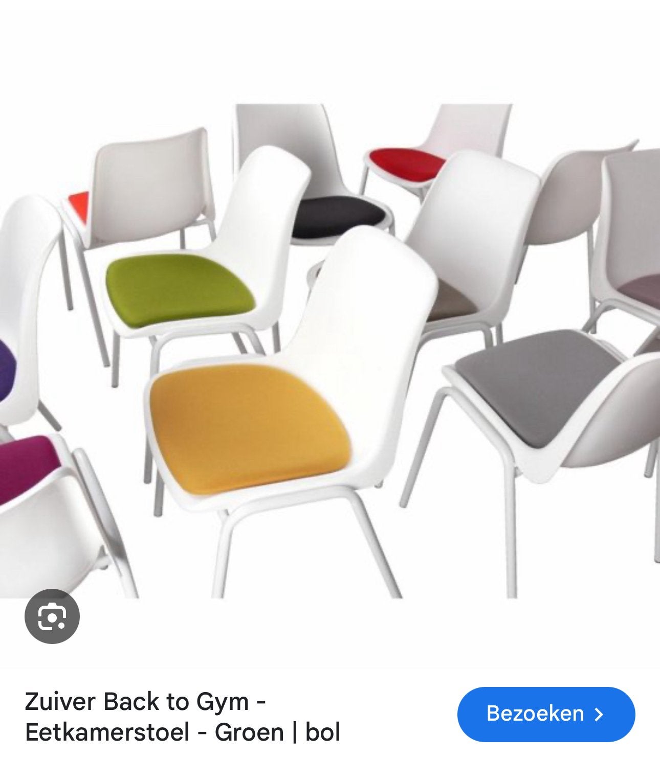 Zuiver loods 5 vtwonen Back to Gym 2 eetkamerstoelen, Ophalen, Gebruikt, Wit, Twee