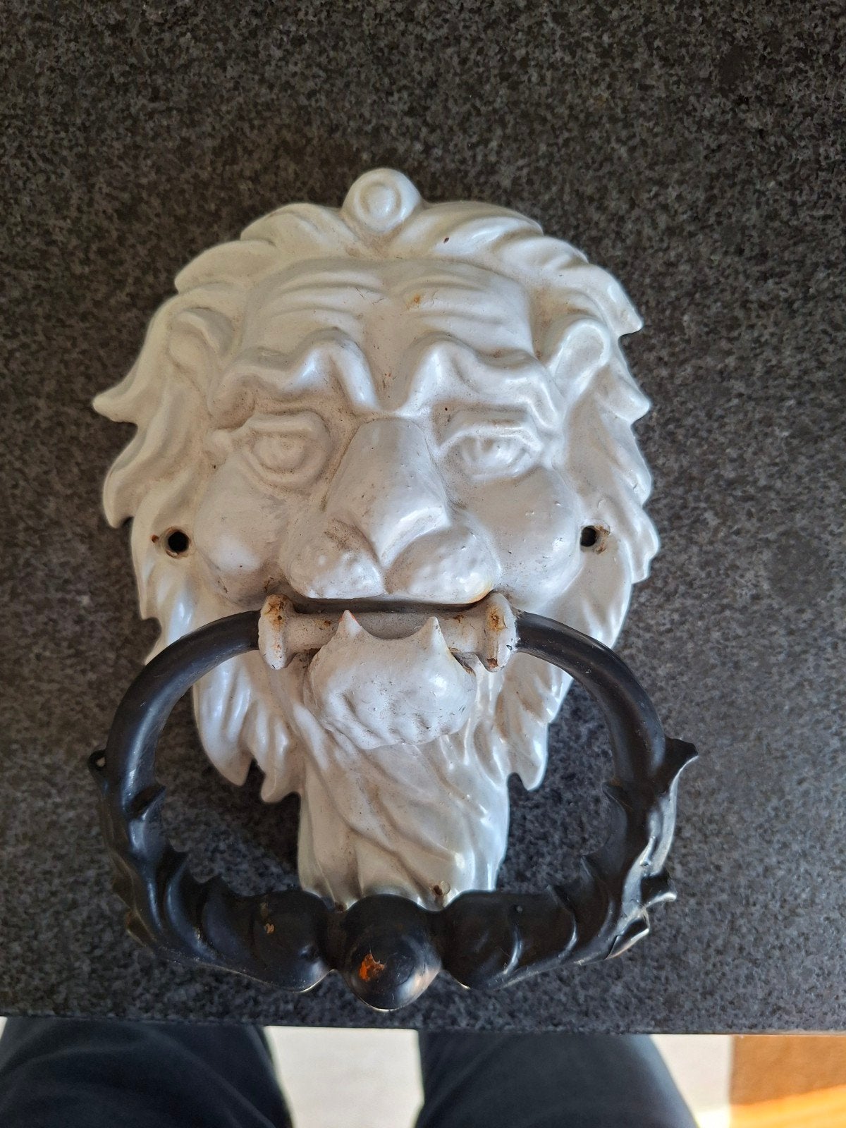 te koop gietijzeren deurklopper leeuw zie foto, Ophalen of Verzenden