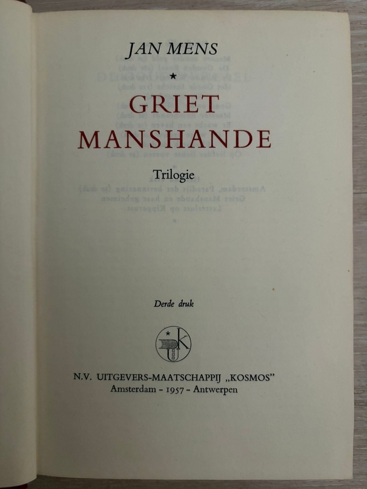 Griet Manshande Trilogie van Jan Mens, Ophalen of Verzenden, Gelezen, Nederland