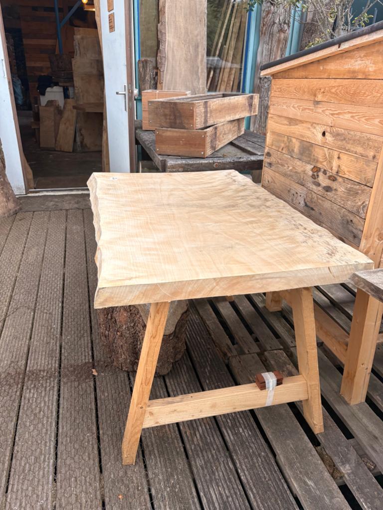 Abeel houten tafel, Ophalen, Nieuw, Rechthoekig, 50 tot 100 cm