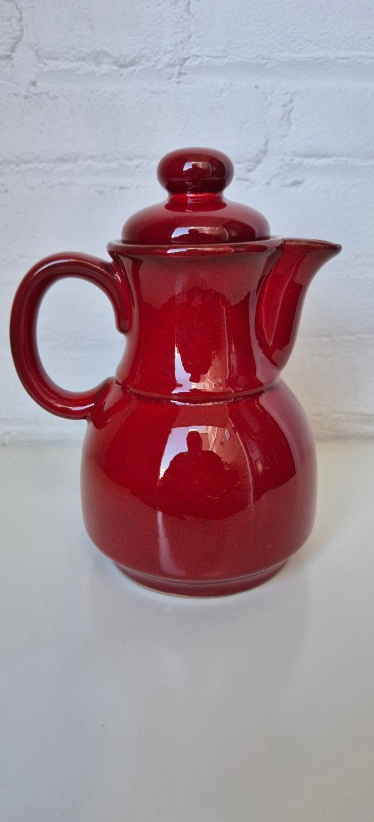 Vintage, rode, aardewerken theepot / Winterling, Ophalen of Verzenden