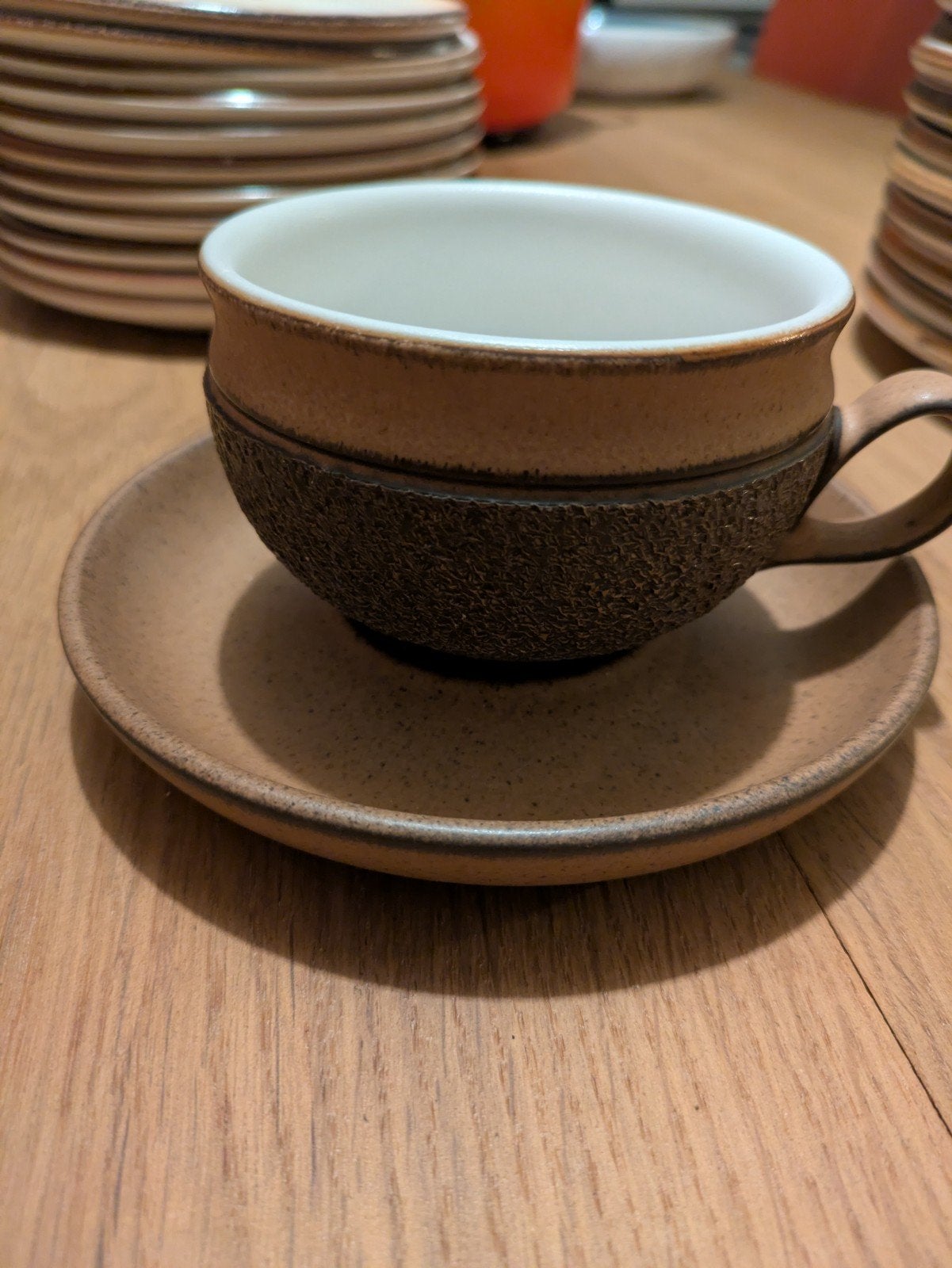 Cup with saucer | Denby Cotswold Stoneware – Classic Vintage, Ophalen of Verzenden
