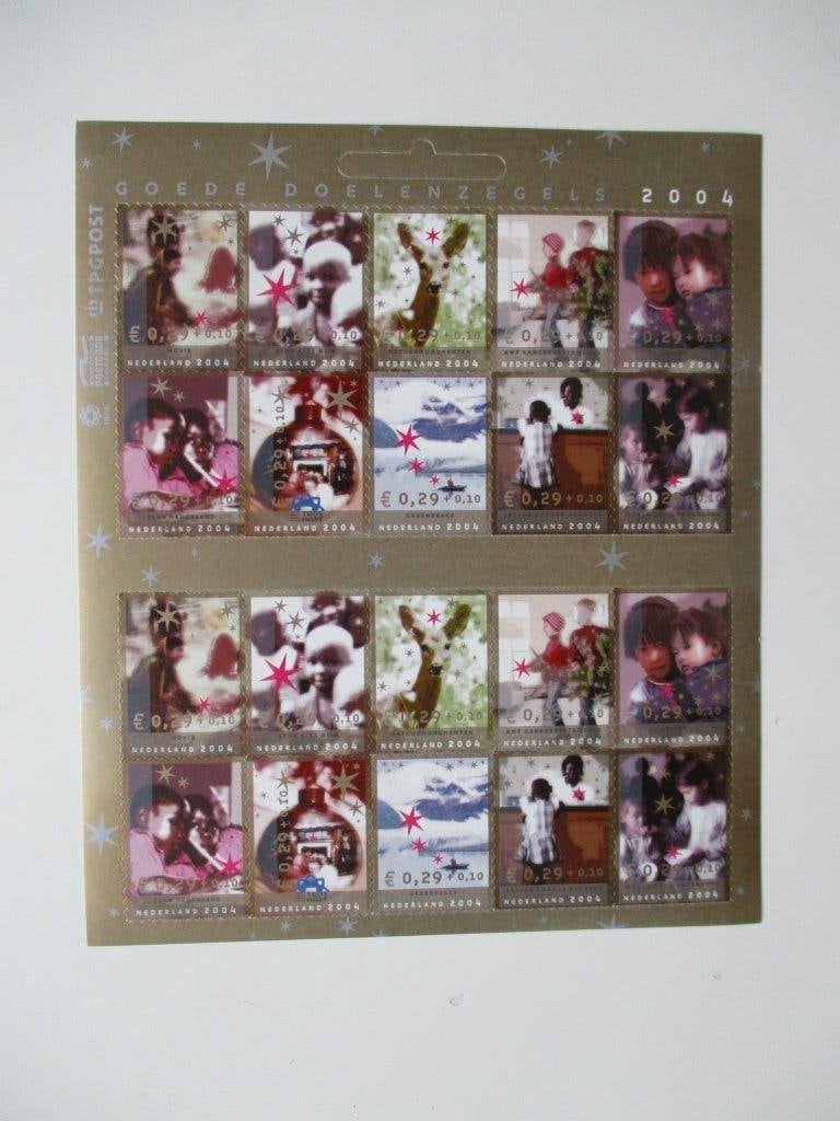 Goede Doelen Zegels 2004 Postfris Vel, Verzenden, Na 1940, Postfris