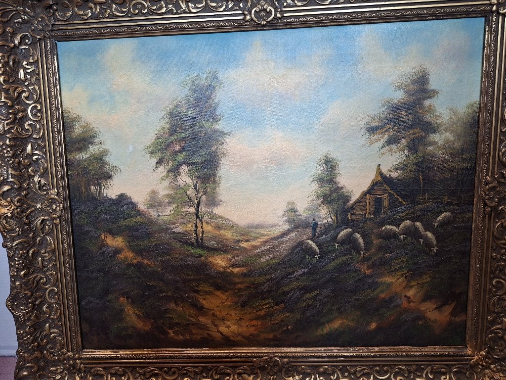 Schilderij, Ophalen of Verzenden, Landschap, Olieverf, Klassiek