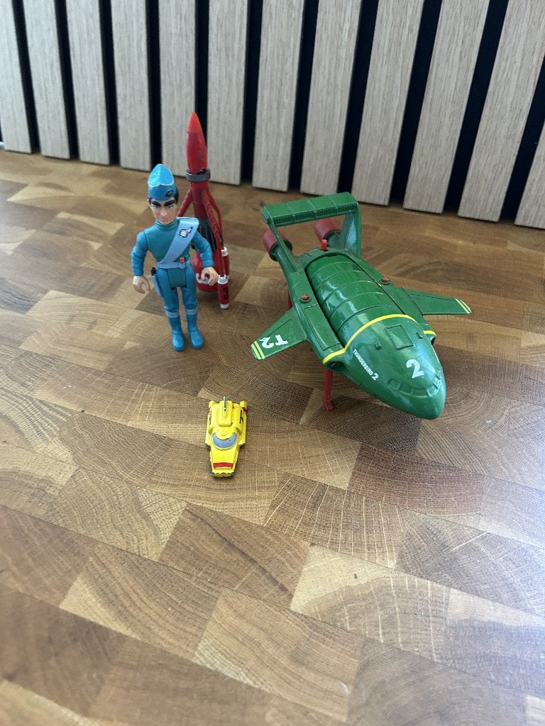 Thunderbirds speelgoed vliegtuig raket etc 1992, Ophalen of Verzenden, Gebruikt