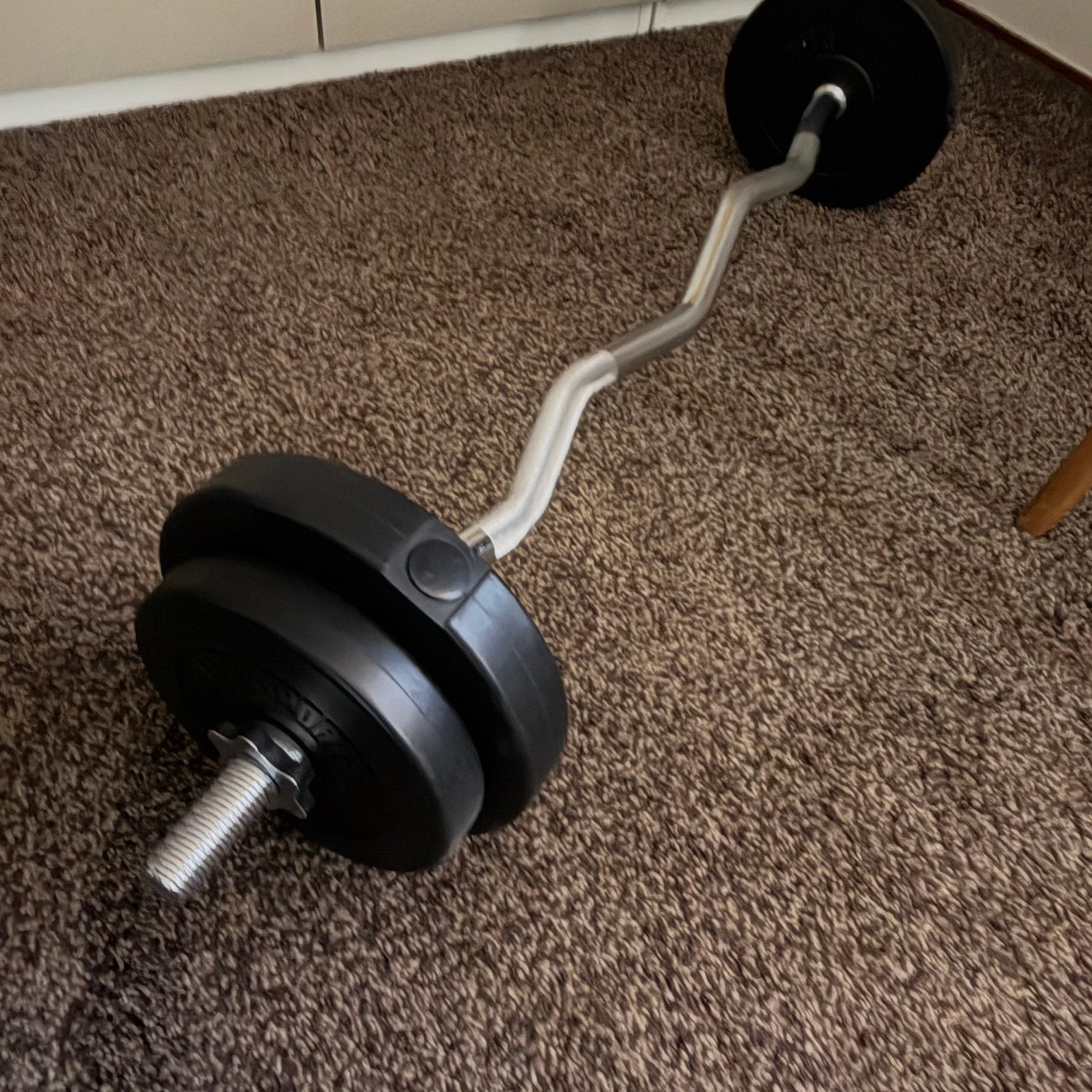 Halter curl stang, Sport en Fitness, Ophalen, Zo goed als nieuw, Halterstangen