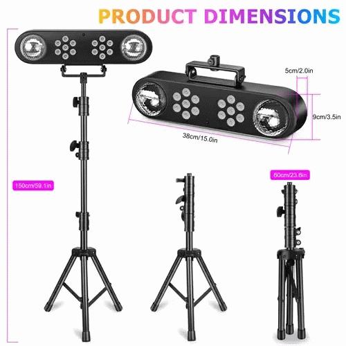 DJLicht mini 4 in 1 disco show met discolichten en 14 leds, Geluidgestuurd, ., Nieuw, Ophalen of Verzenden