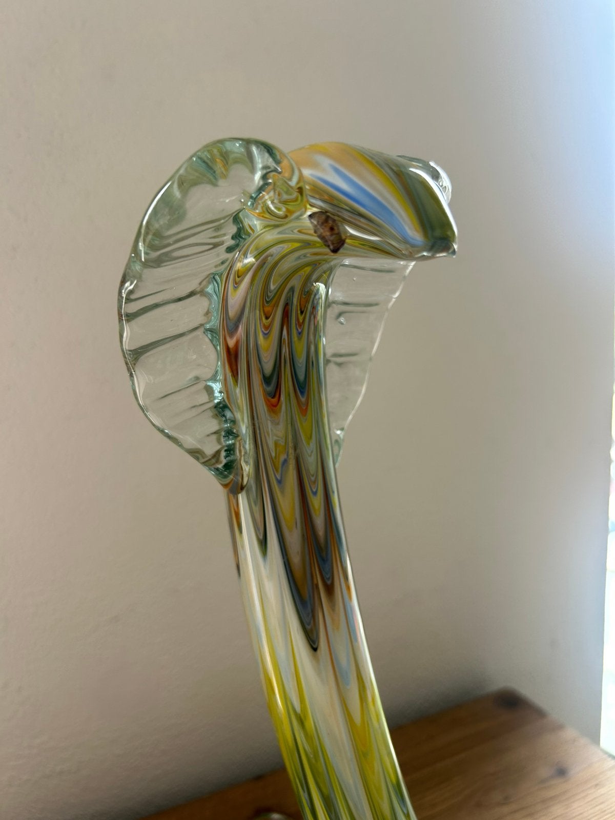 Mureno stijl glazen slang cobra scultuur 32 cm hoog, Antiek en Kunst, Ophalen of Verzenden
